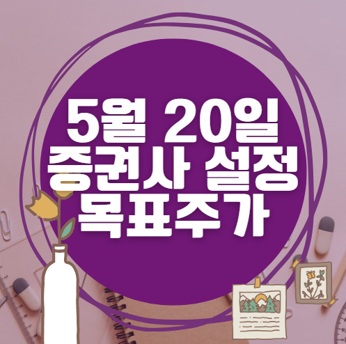 🎯 5월 20일 주식 HTS 증권사 목표가 상향 종목 정리 🎯 5월 20일 주식 HTS 증권사 목표가 상향 종목 정리